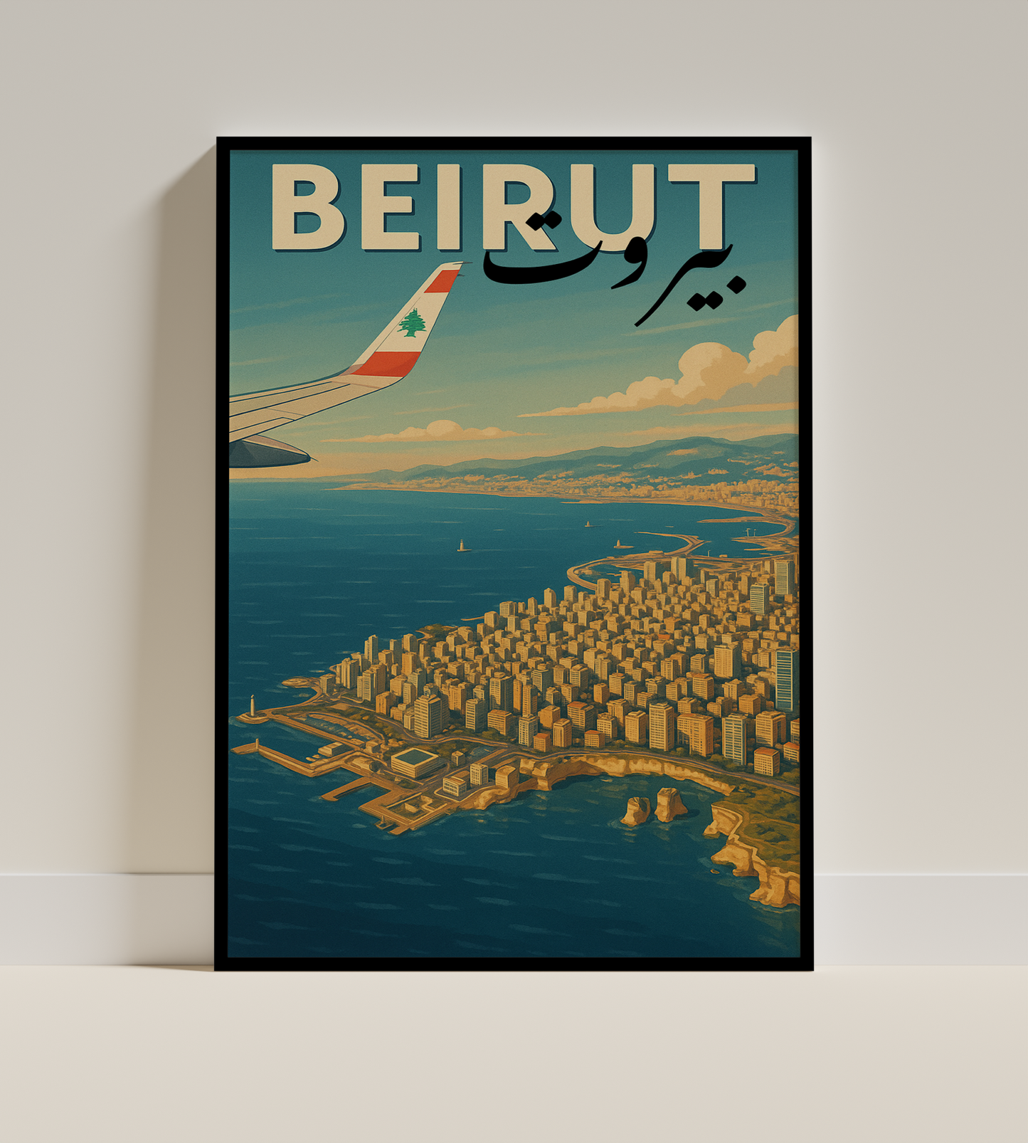 Beirut from airplane view