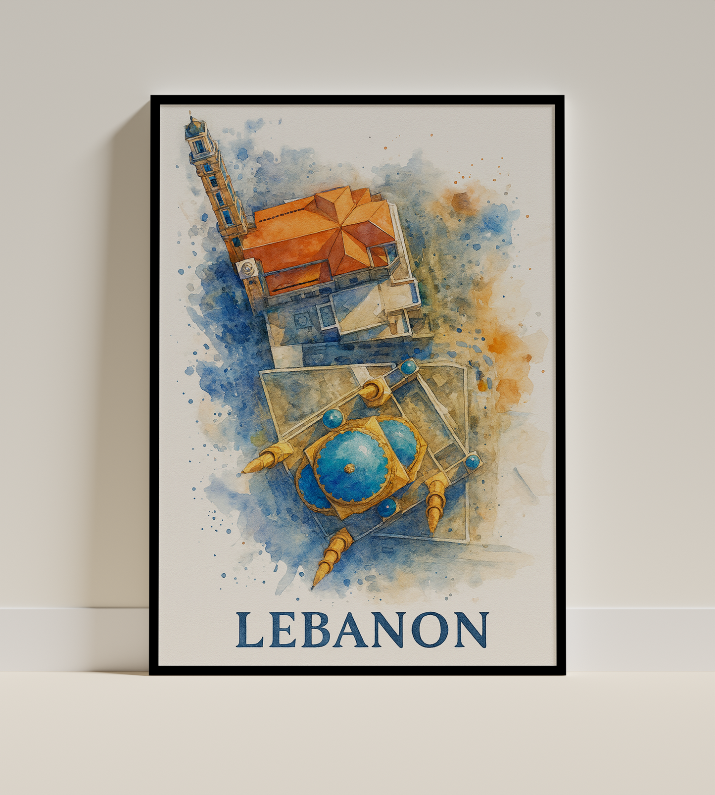 Lebanon watercolor design