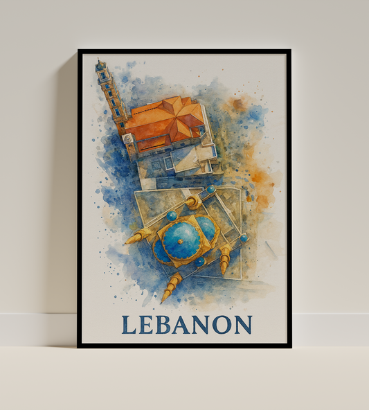 Lebanon watercolor design