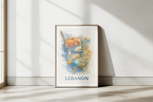 Lebanon watercolor design